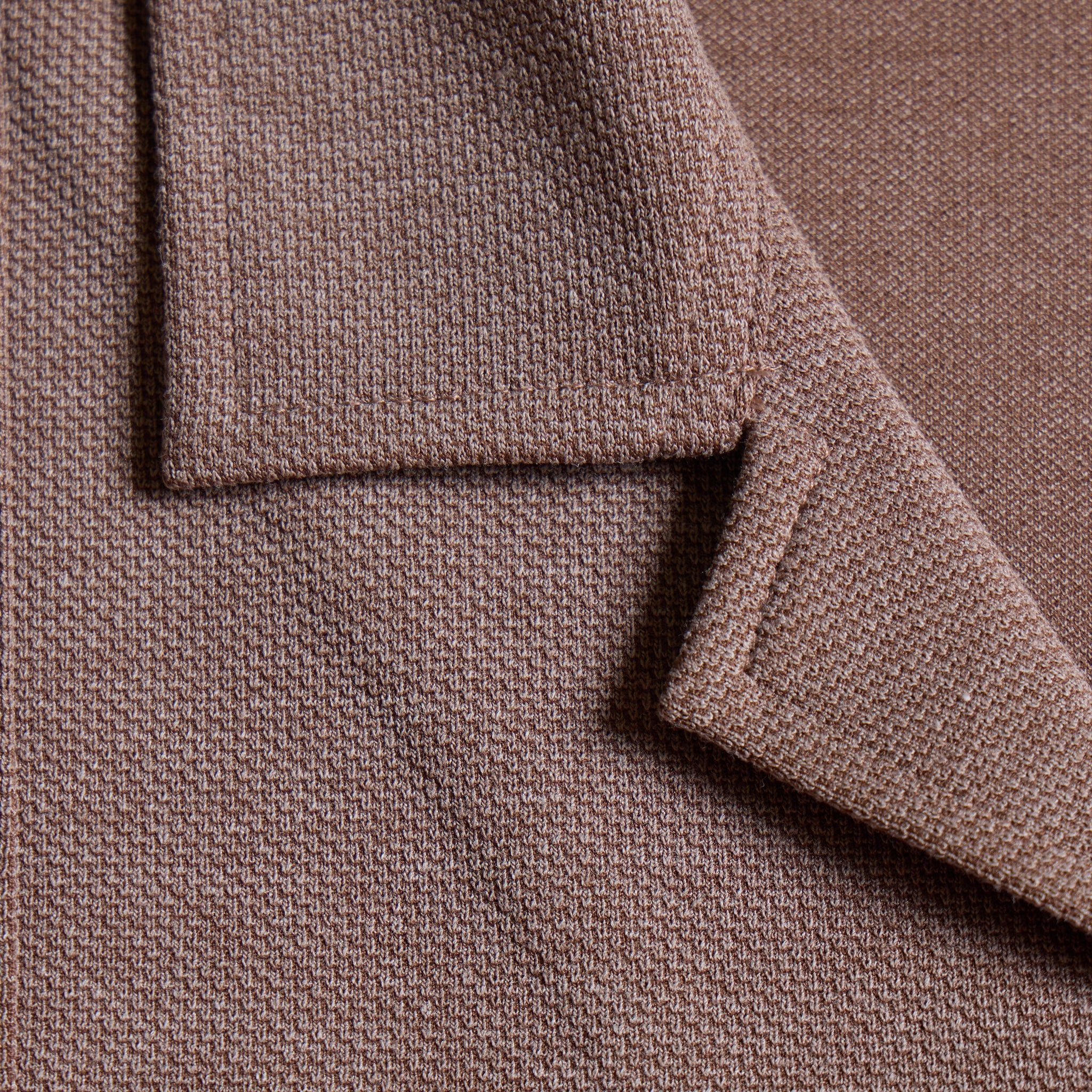 Premium Pique Revere Shirt | Warm Brown