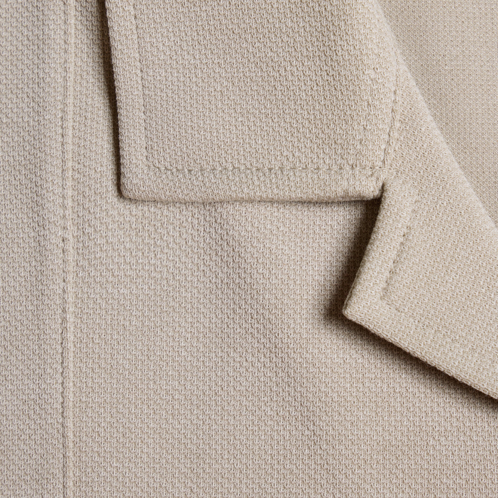 Premium Pique Revere Shirt | Stone