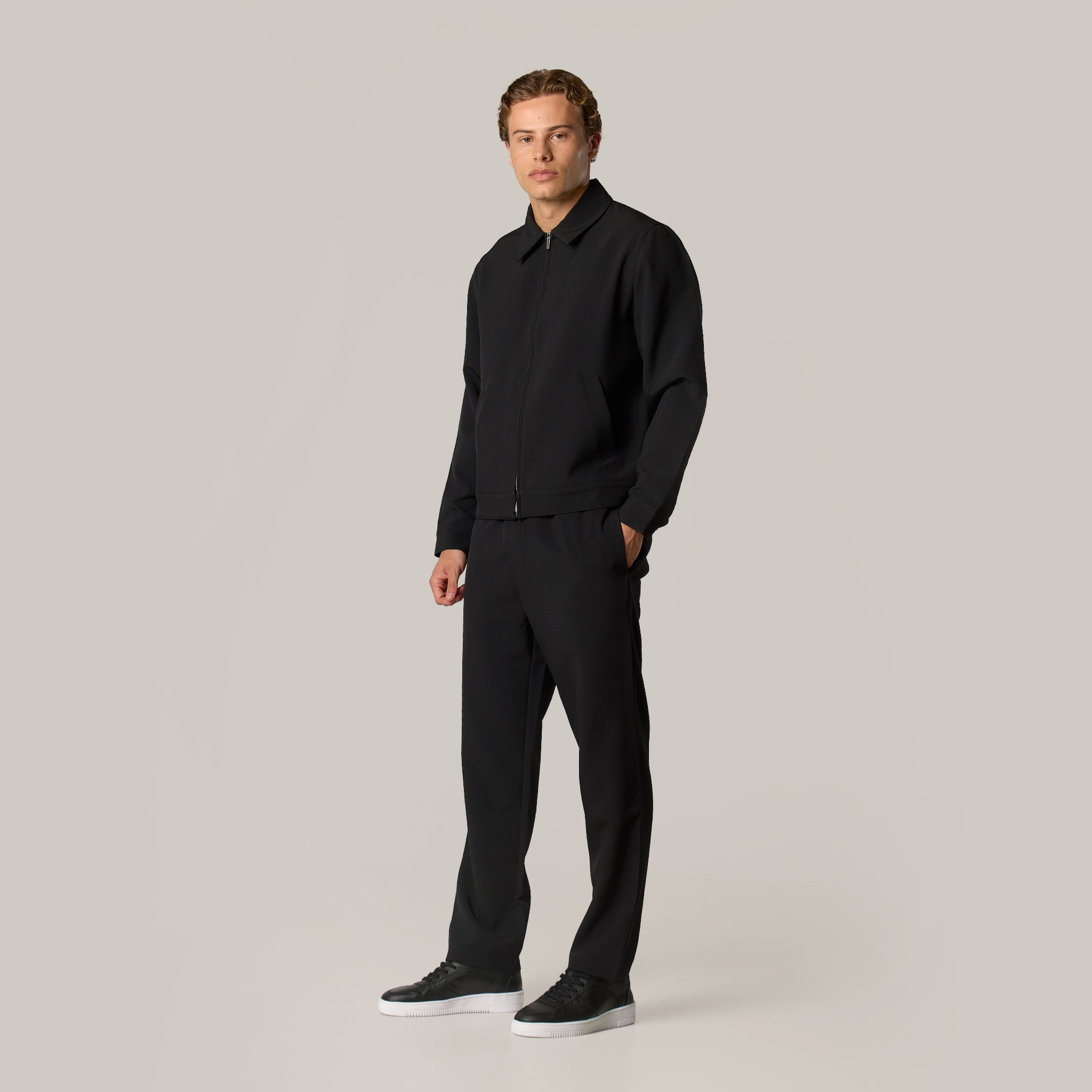 Tailored Zip Up Jacket  | Black