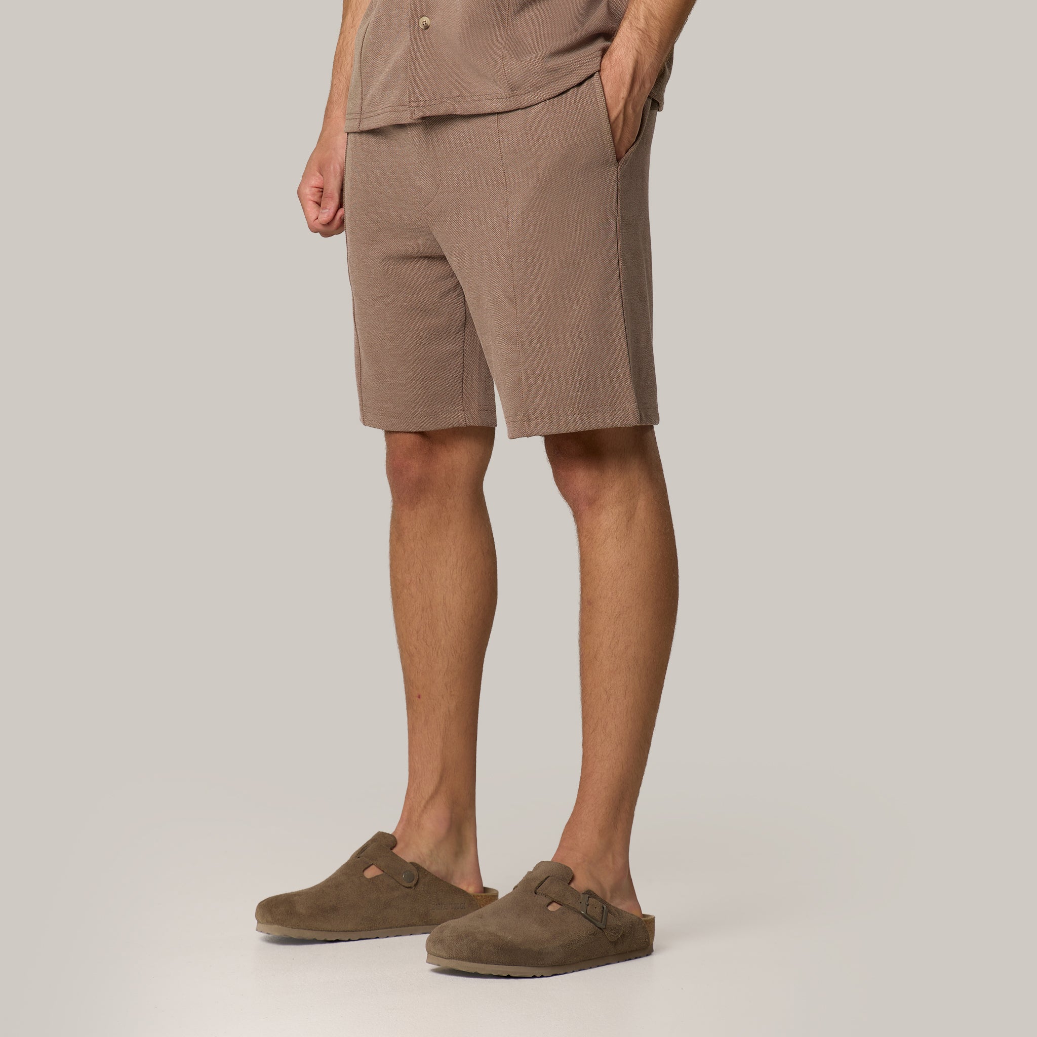 Premium Pique Short  | Warm Brown
