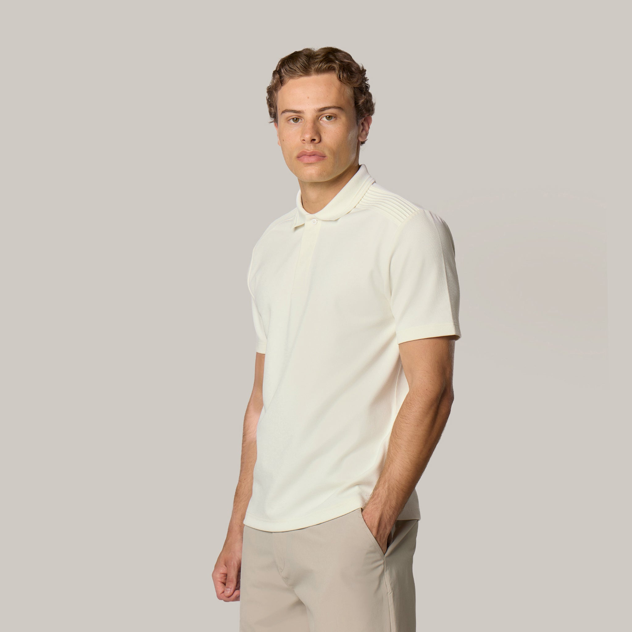 Premium Pique Polo  | Off-White
