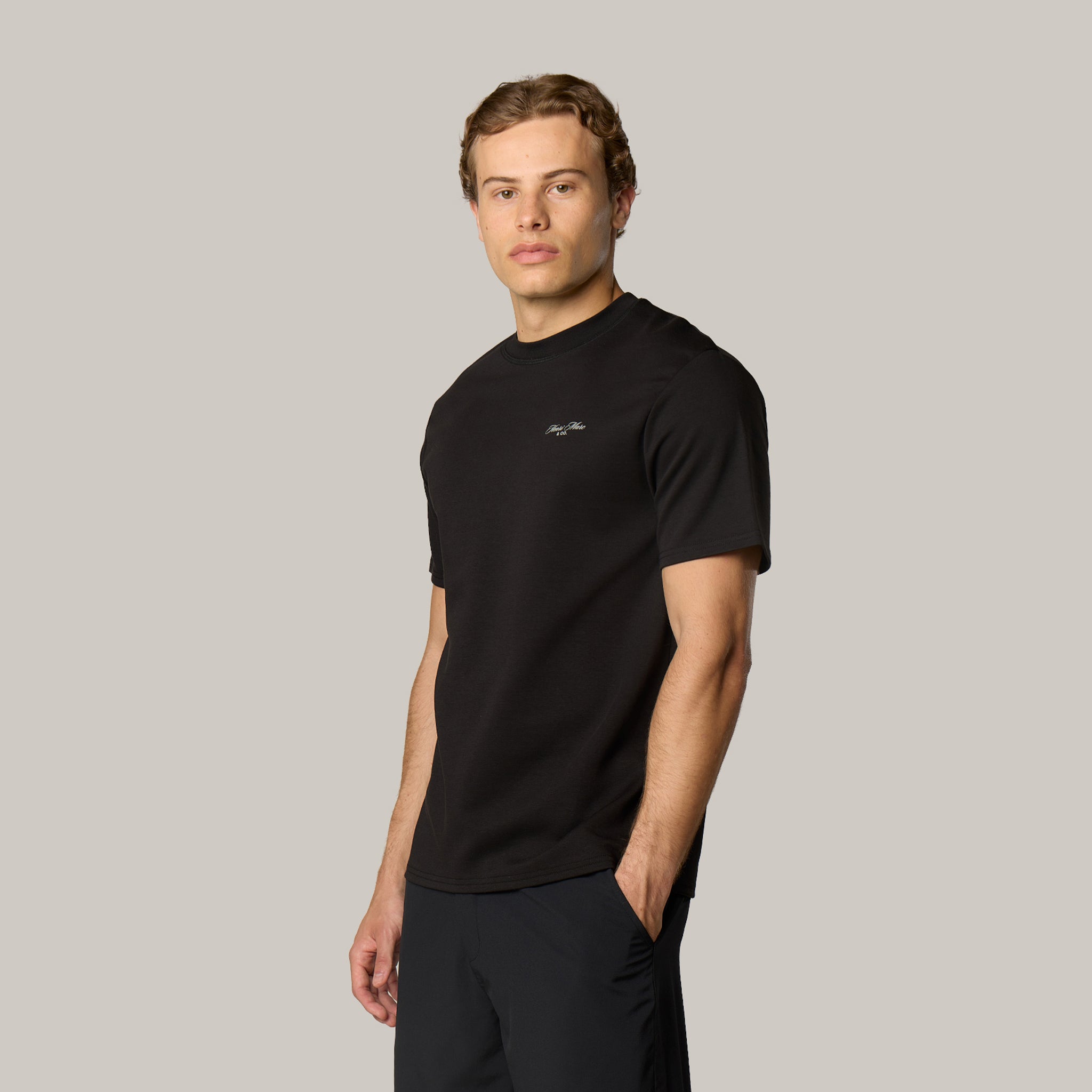 Stacked Script T-Shirt | Black