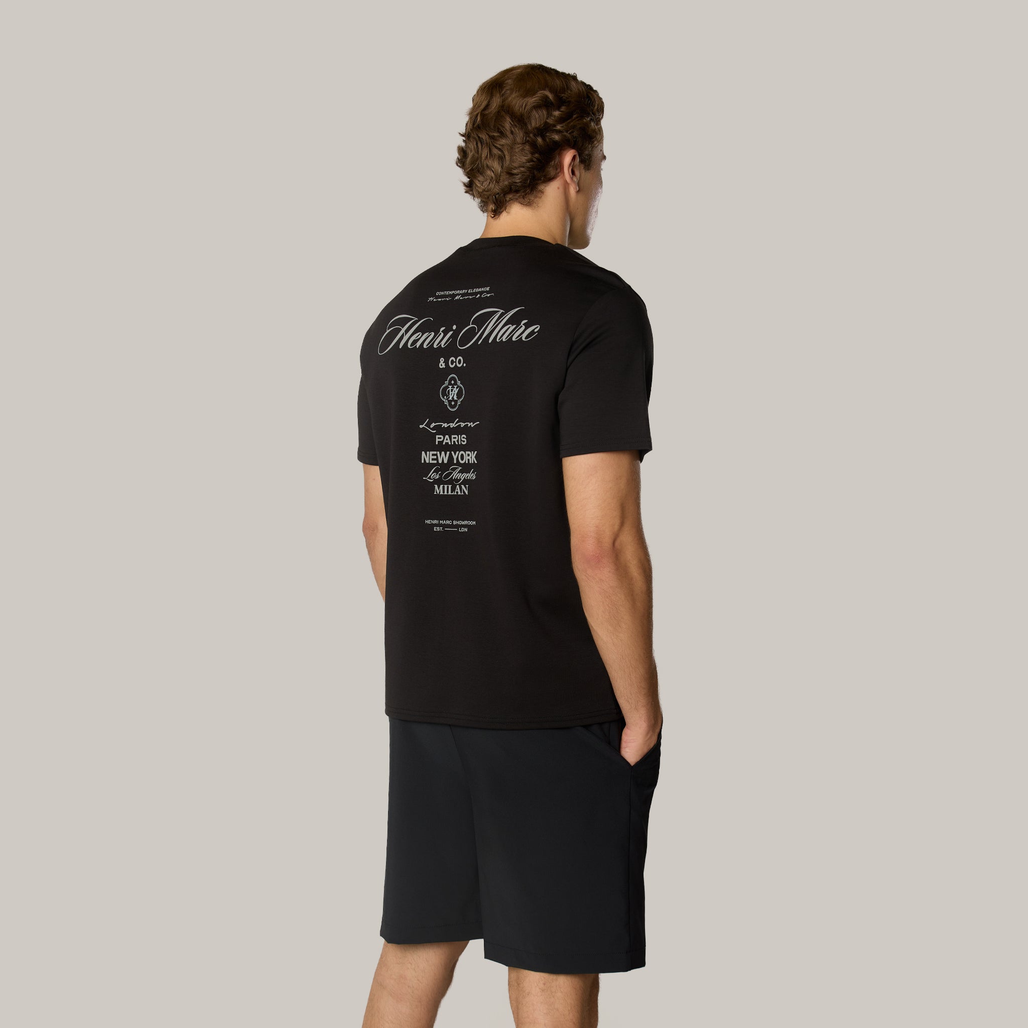 Stacked Script T-Shirt | Black