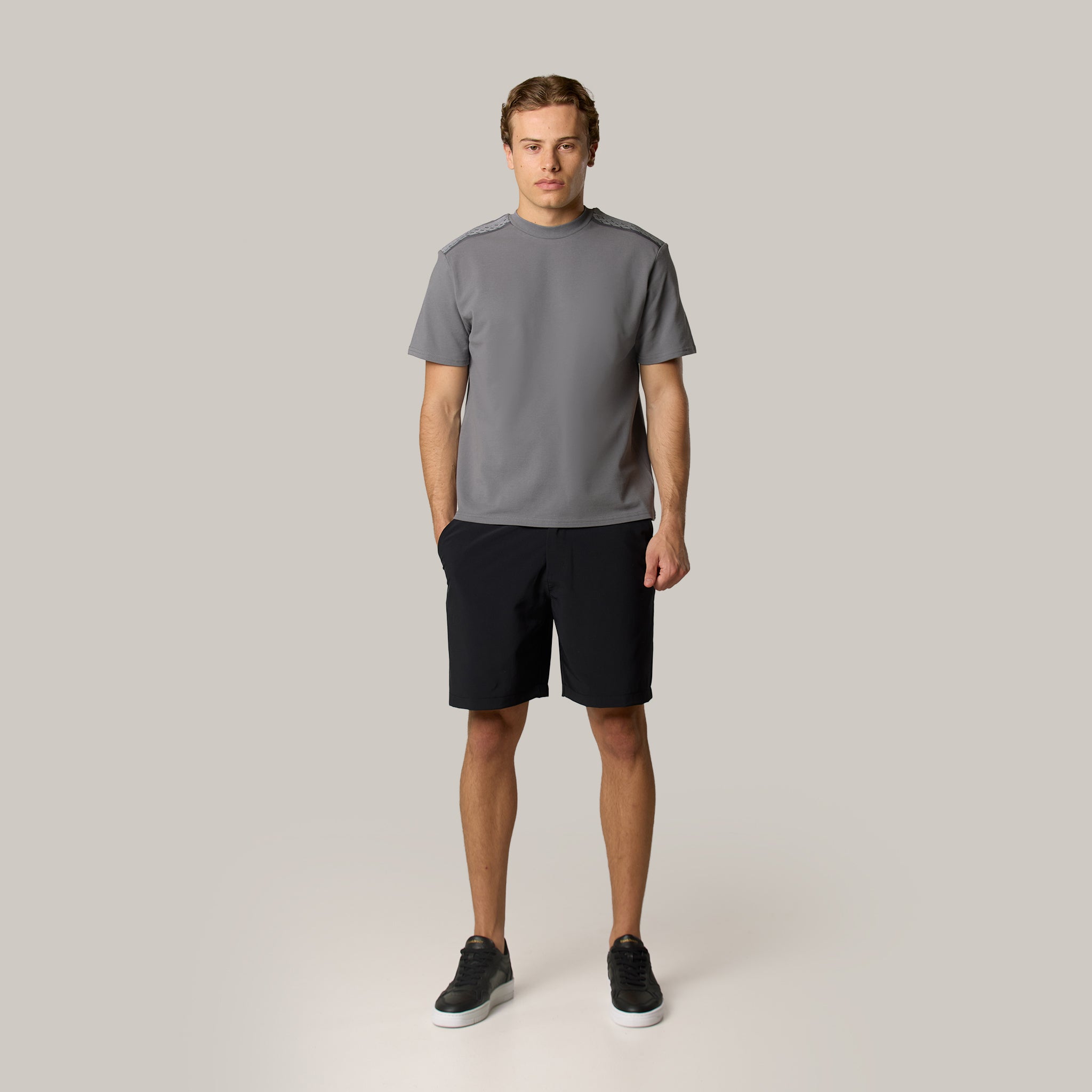 Premium Detail T-Shirt | Mid Grey