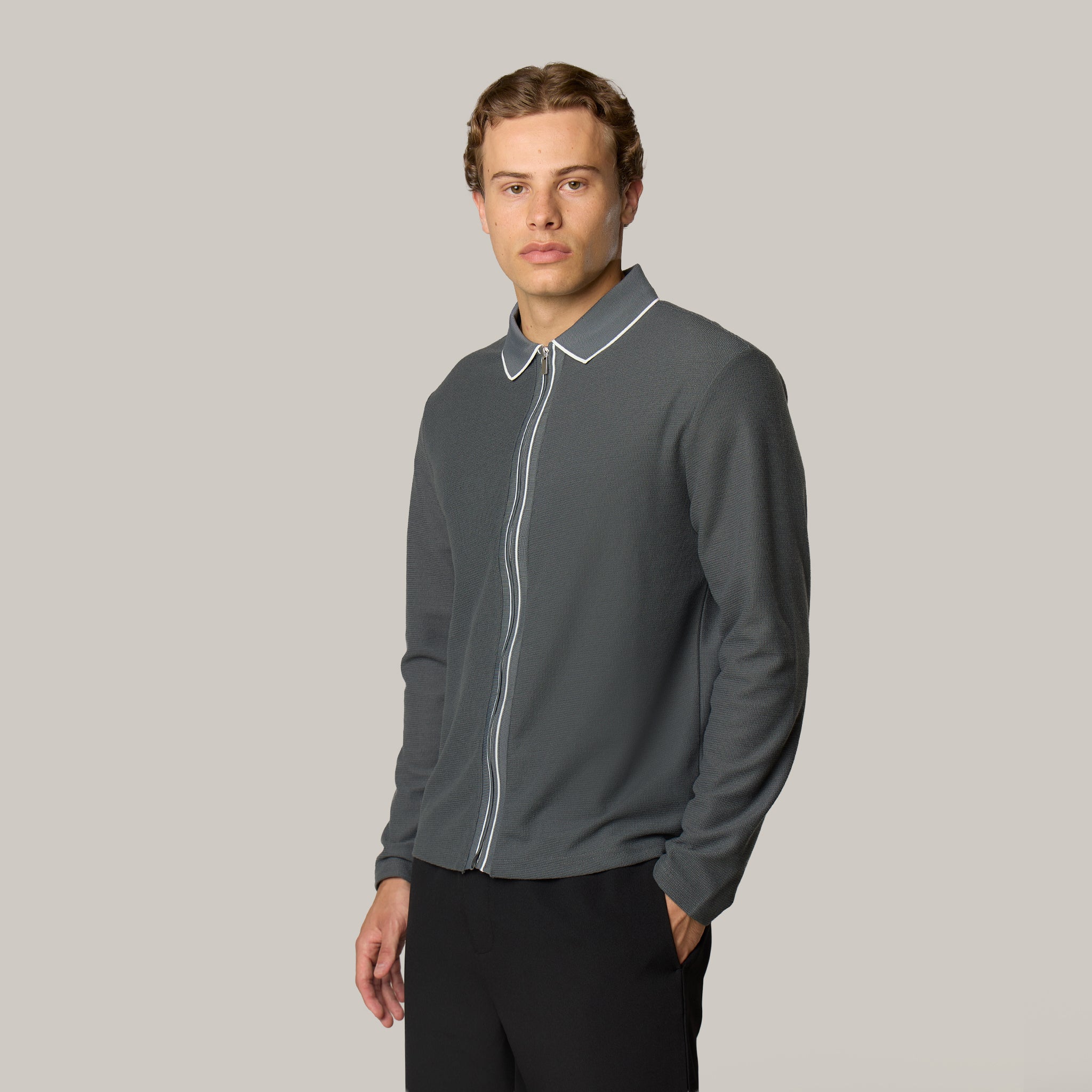 Premium Knit Shirt | Charcoal