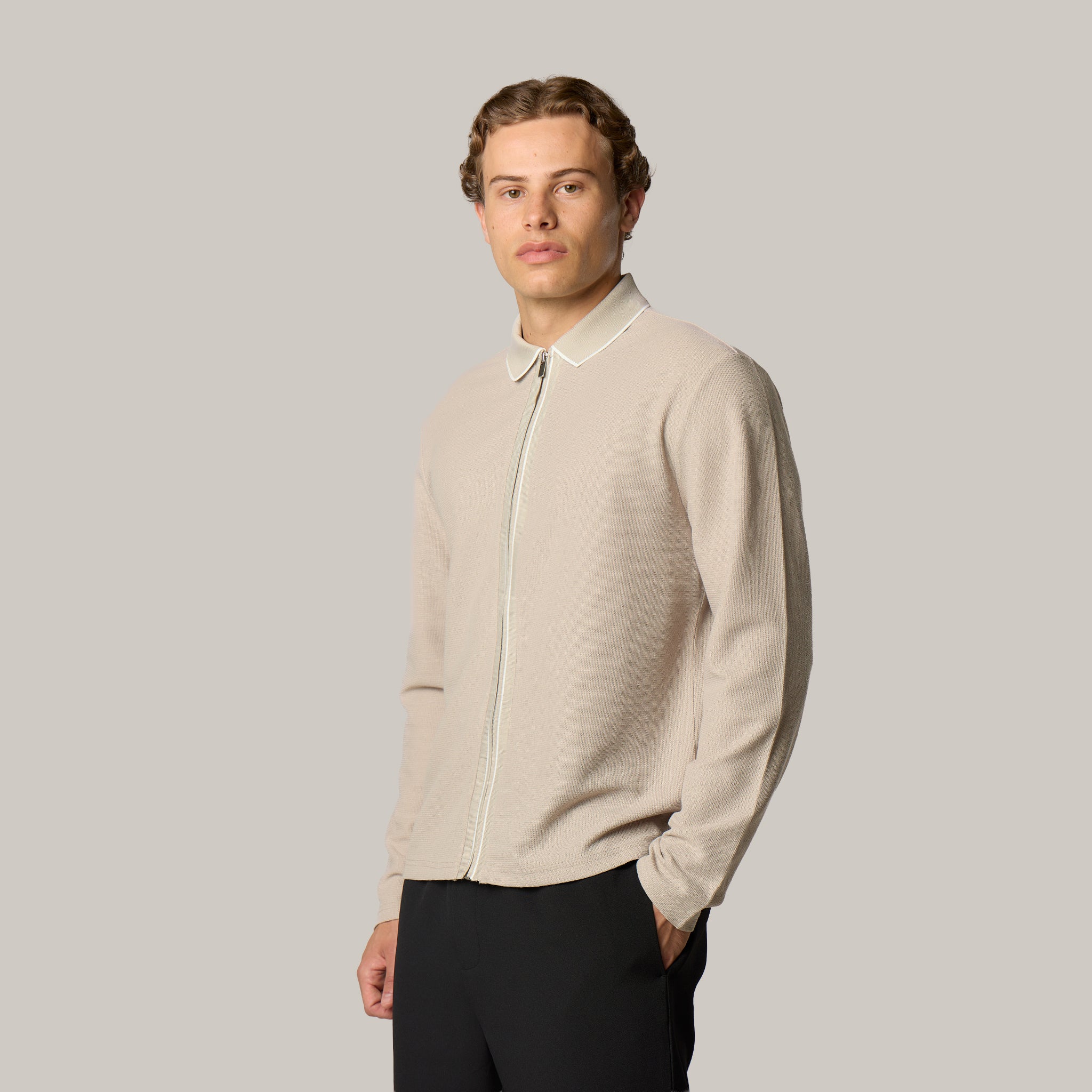 Premium Knit Shirt | Stone