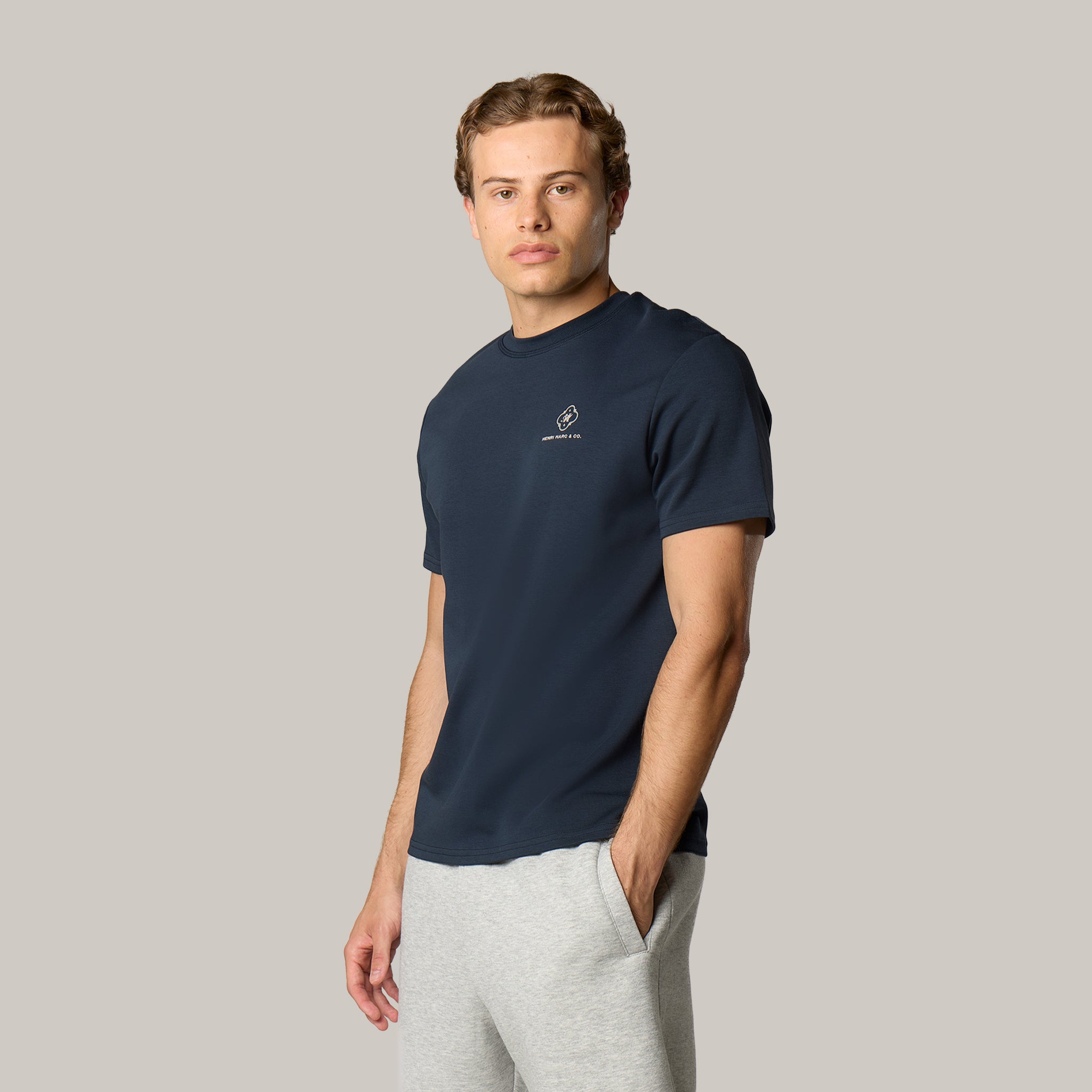 Monogram Logo T-Shirt | Navy