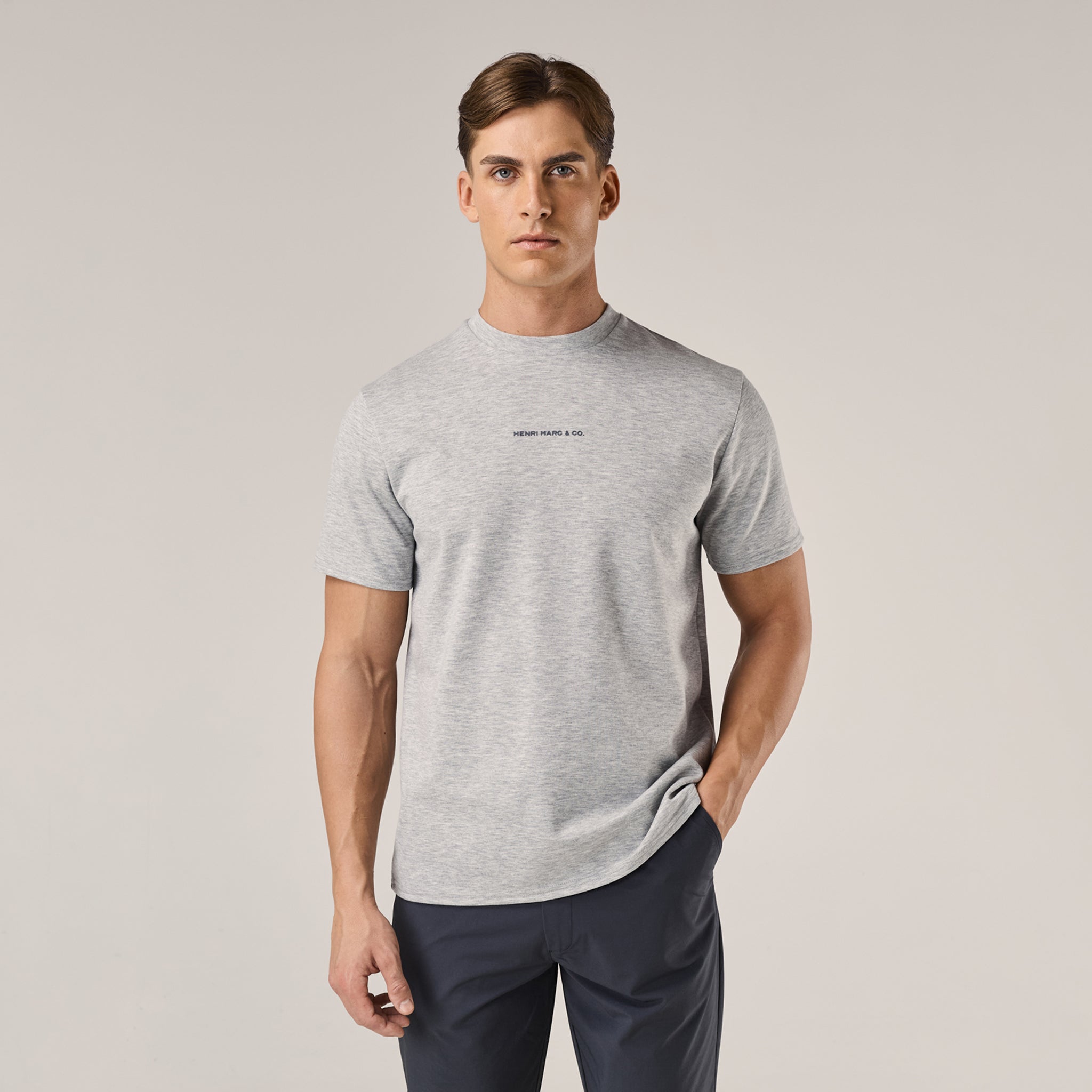 Premium Logo T-Shirt | Grey Marl