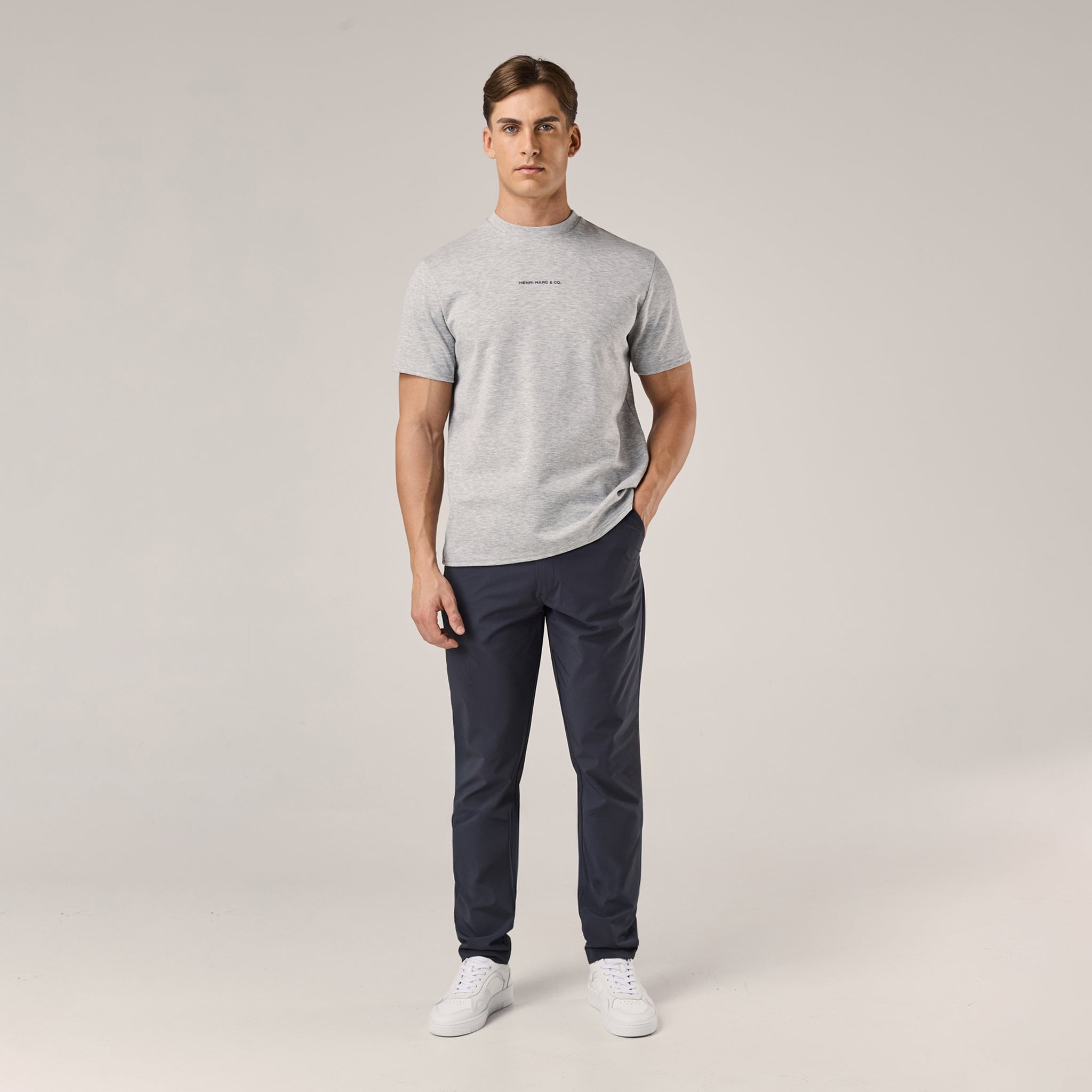 Premium Logo T-Shirt | Grey Marl