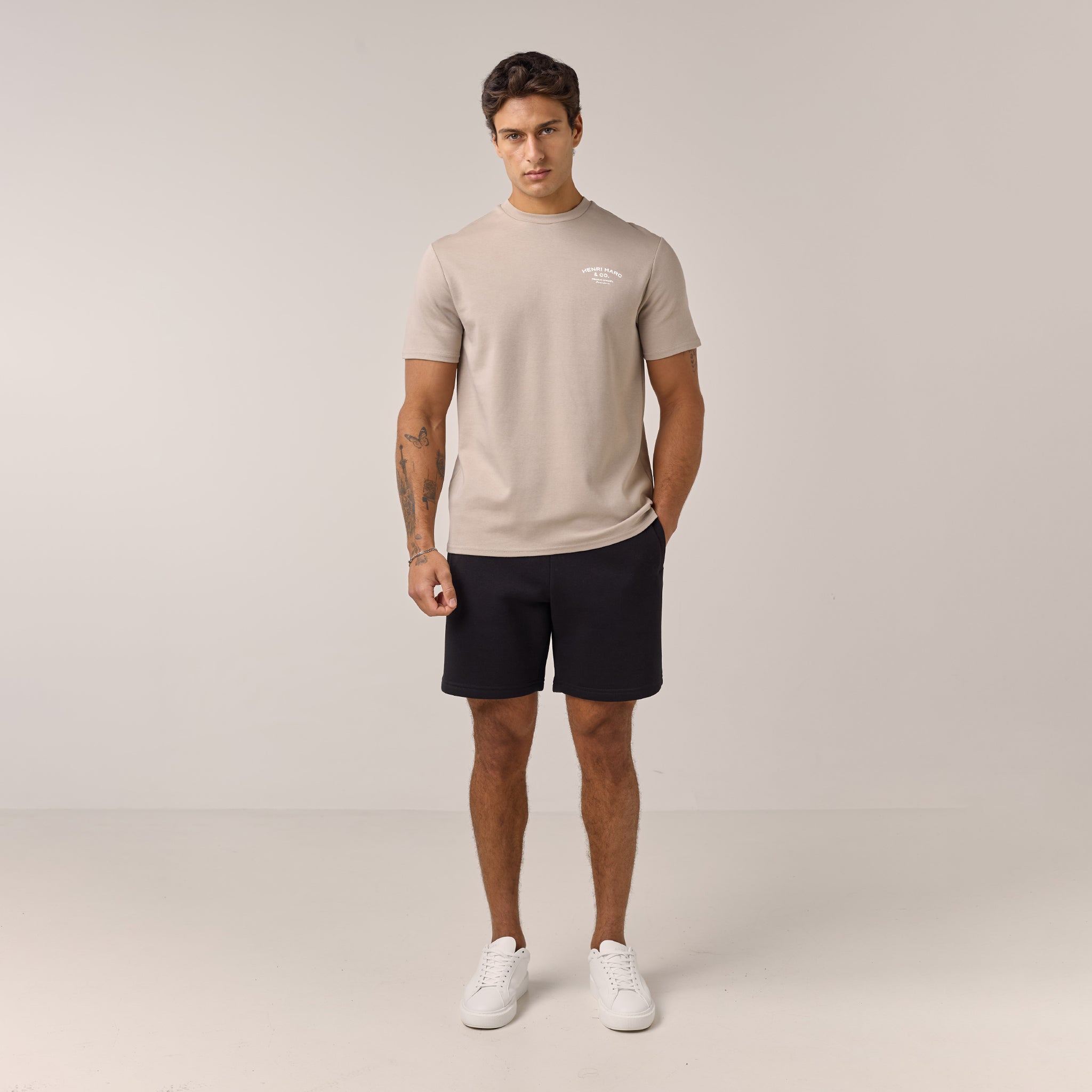 Premium Arch Logo T-Shirt | Stone