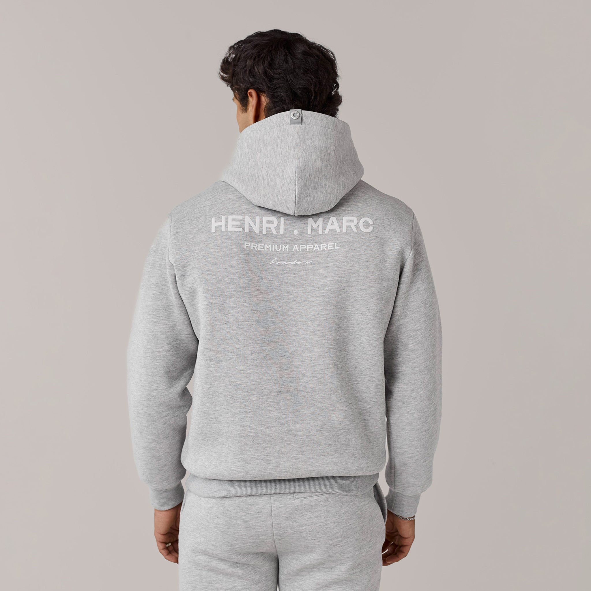 Henri. Marc Logo Hoodie | Grey Marl