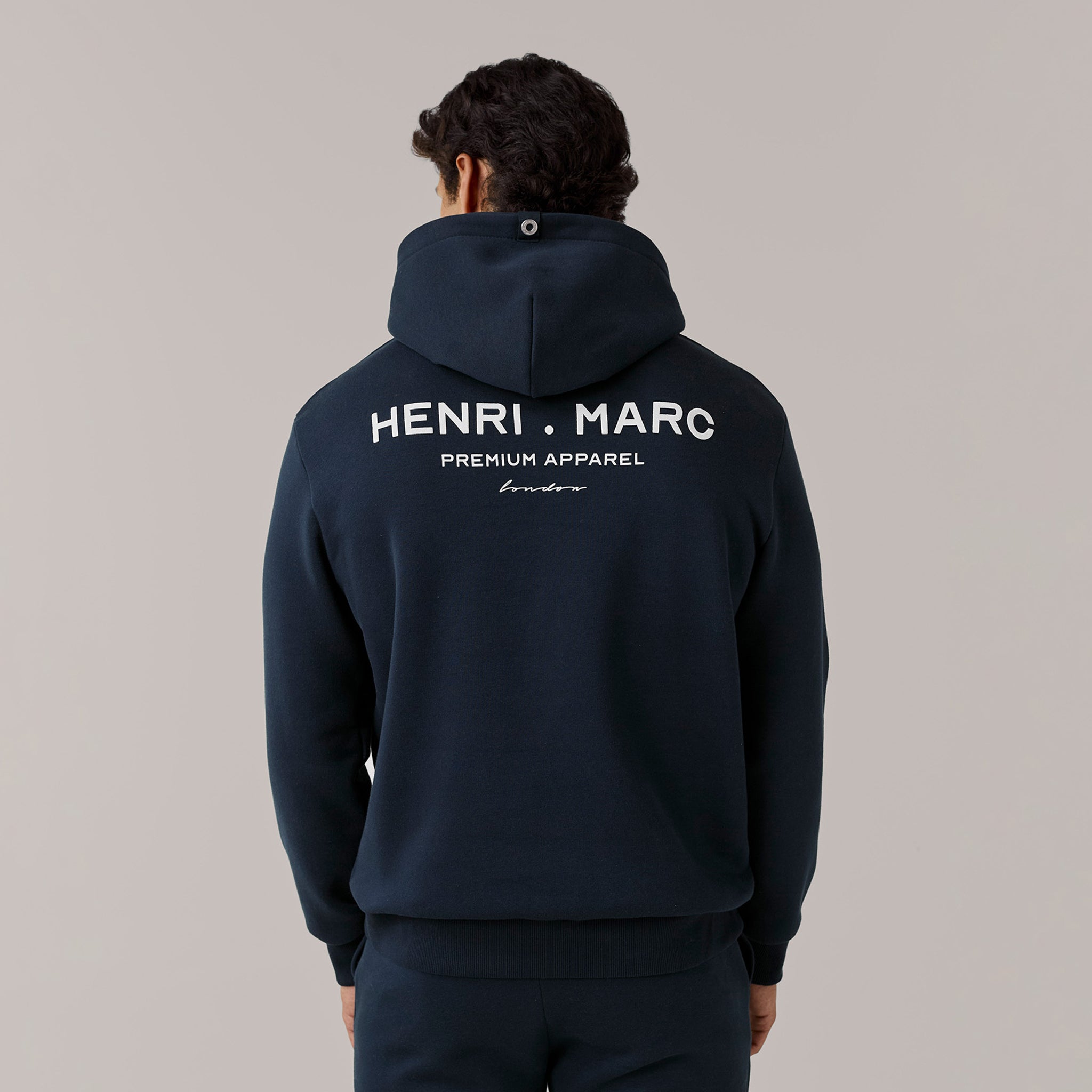 Henri. Marc Logo Hoodie | Navy