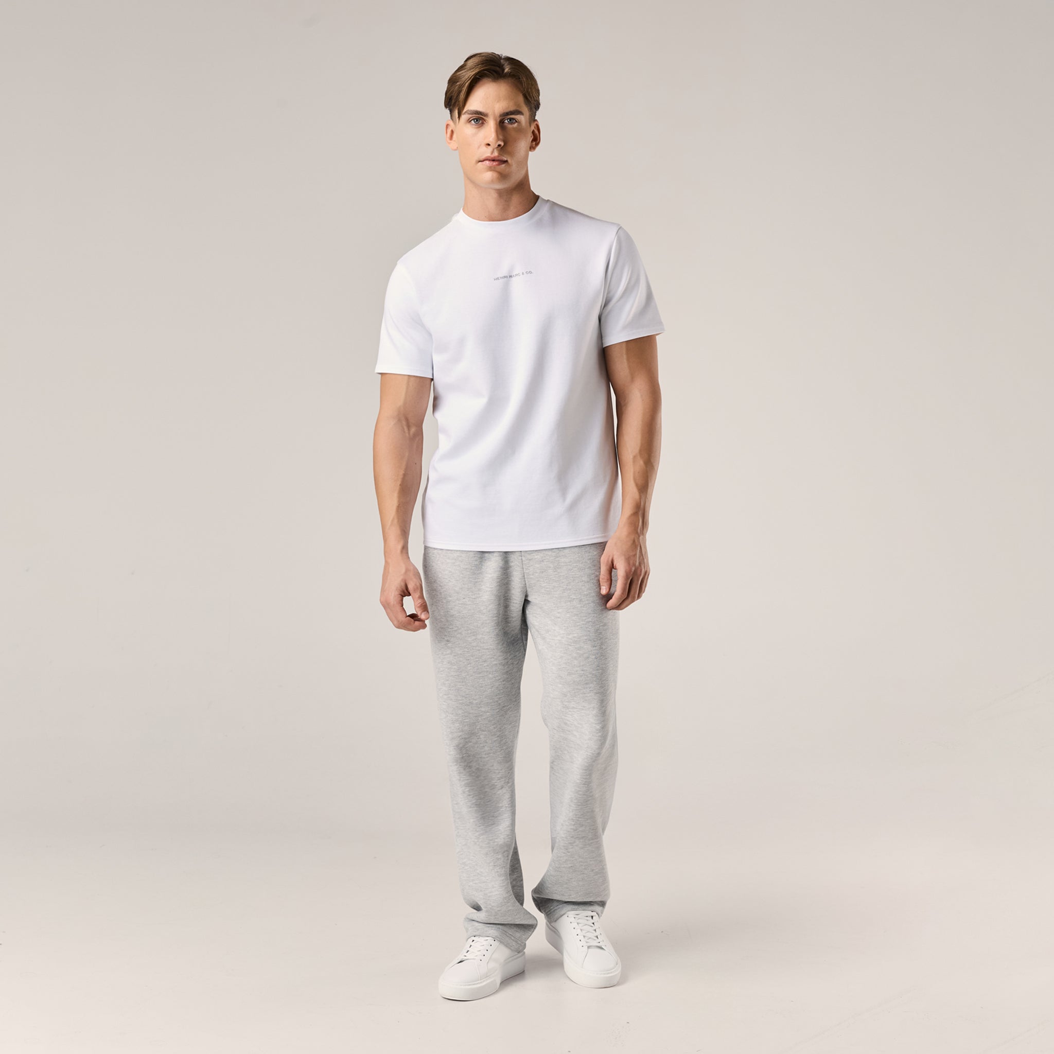 Brushback Open Hem Jogger | Grey Marl