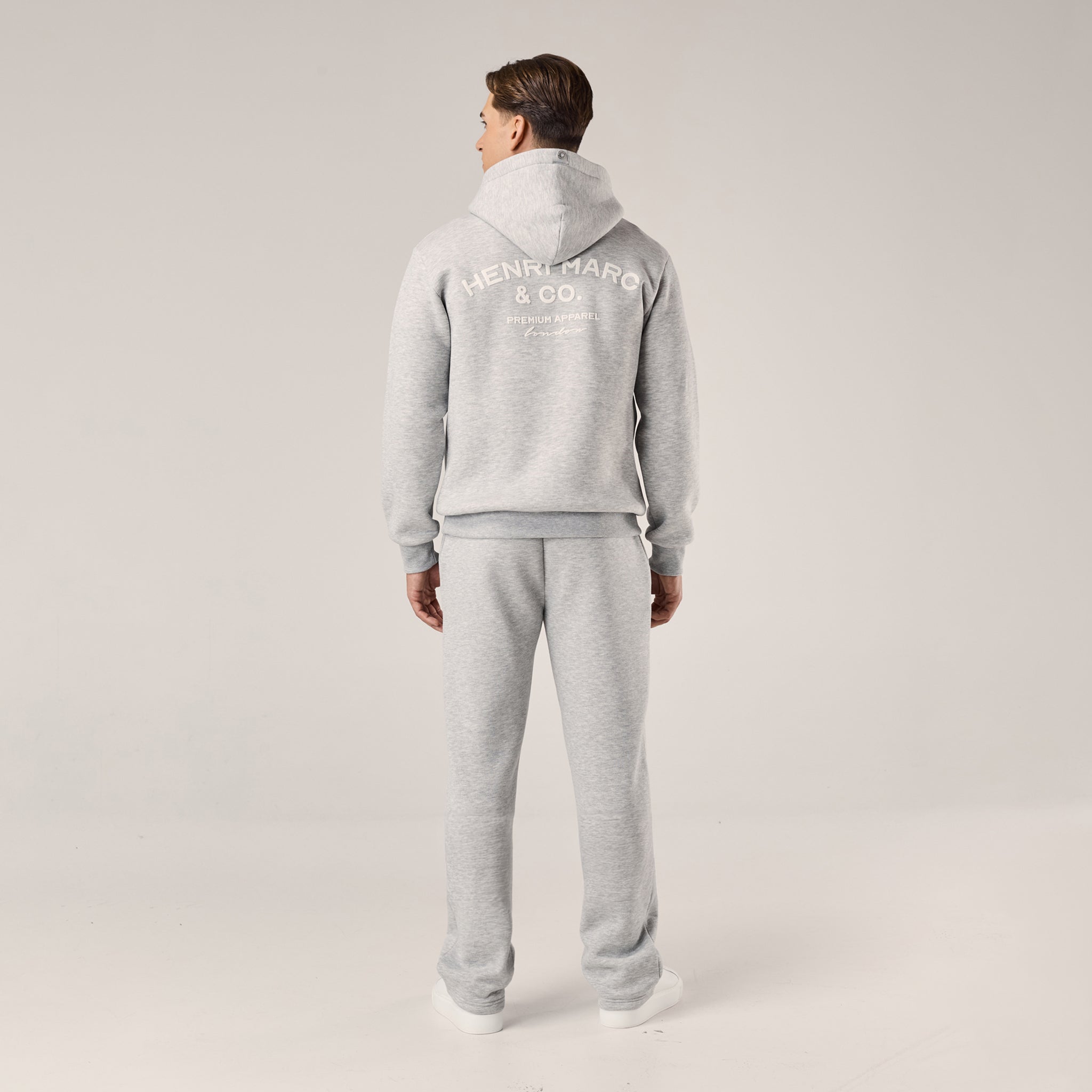 Premium Arch Logo Hoodie | Grey Marl