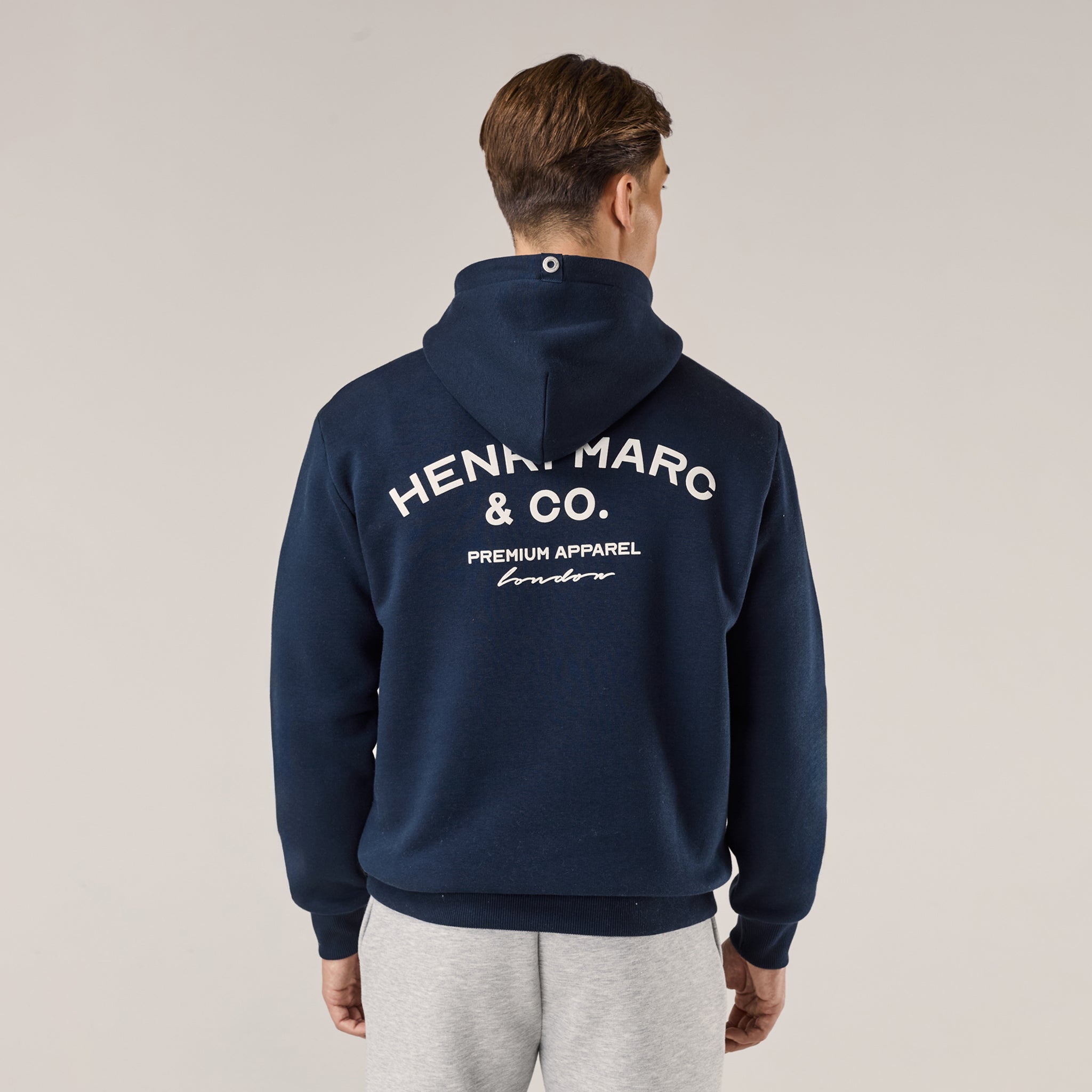 Premium Arch Logo Hoodie | Navy