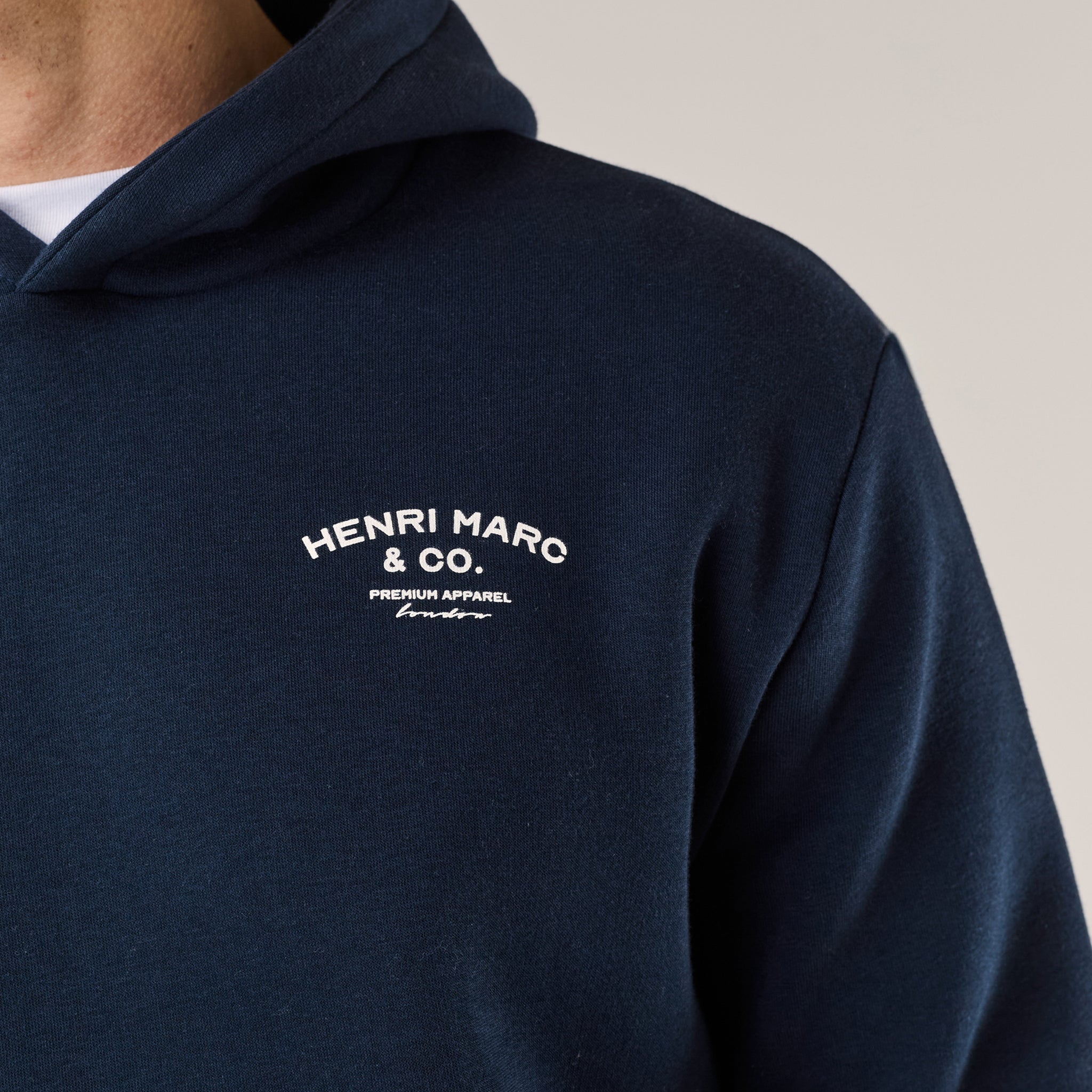 Premium Arch Logo Hoodie | Navy