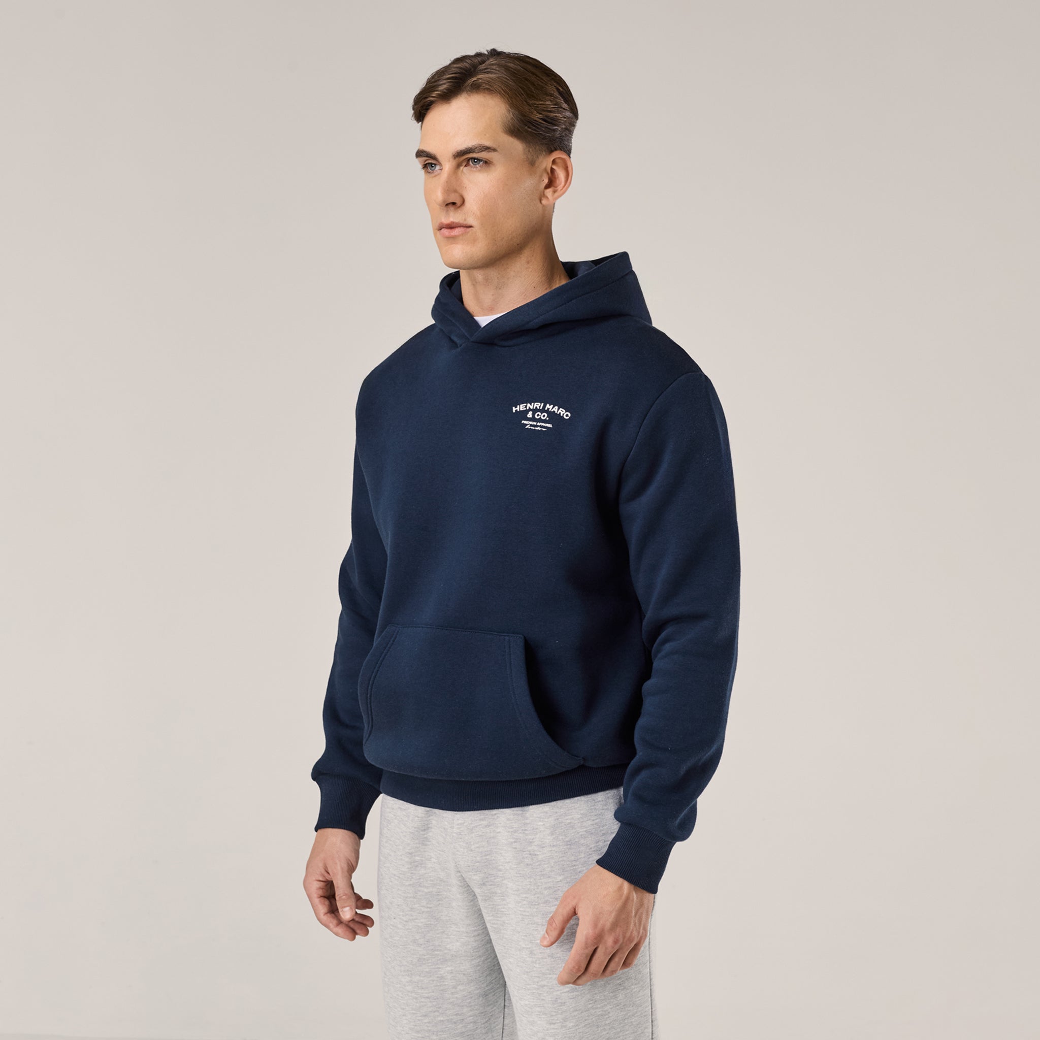 Premium Arch Logo Hoodie | Navy