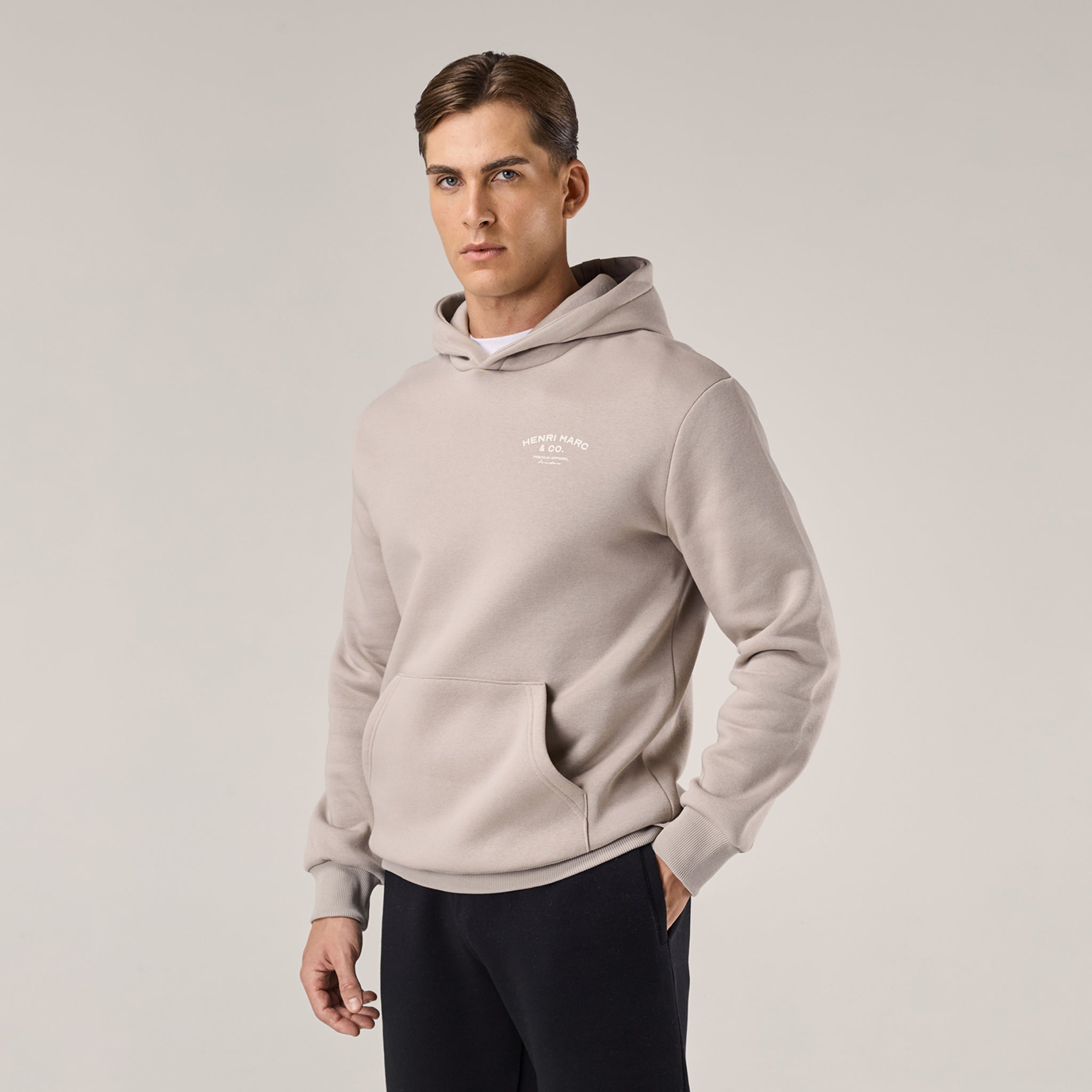 Premium Arch Logo Hoodie | Stone