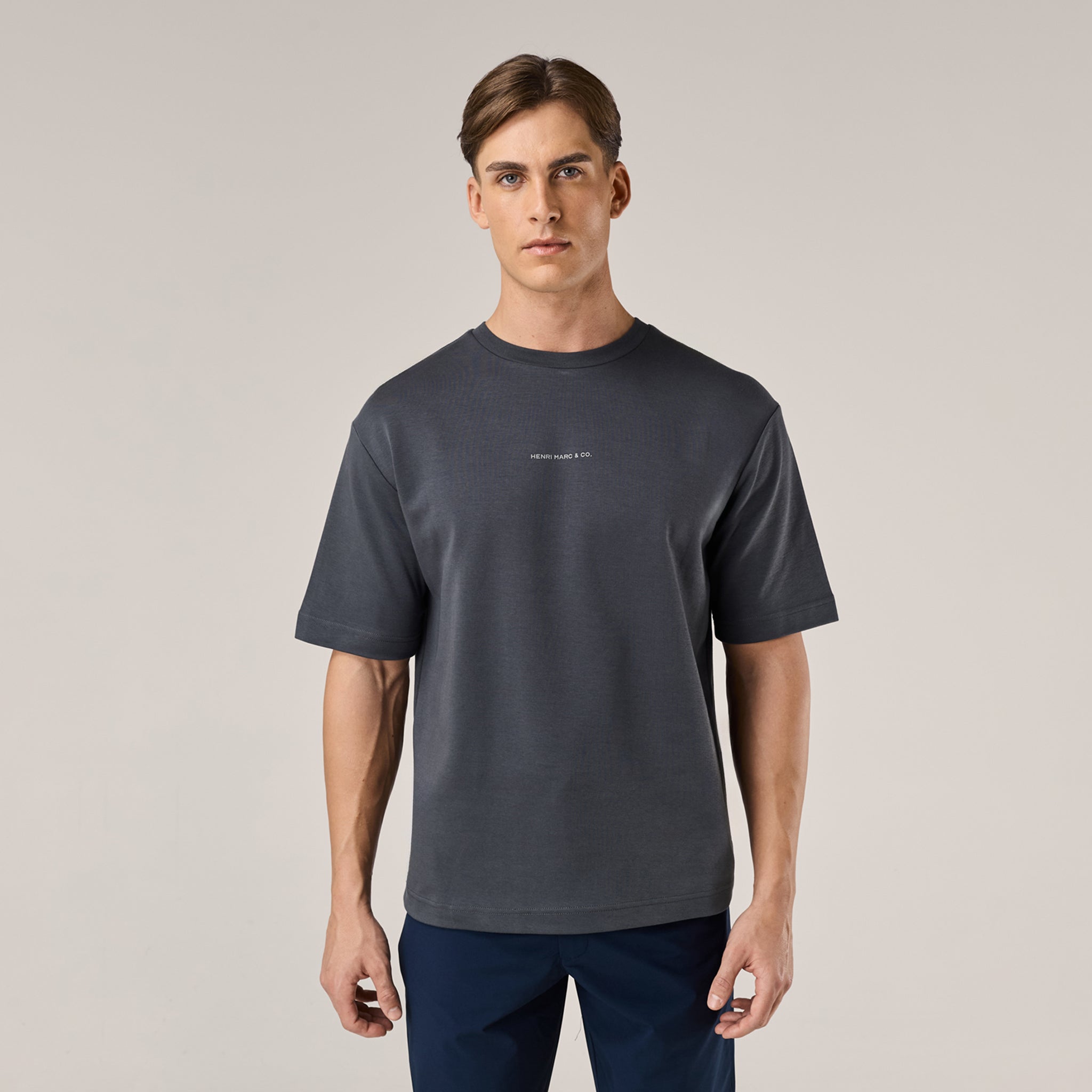 Premium Logo Box Fit T-Shirt | Graphite
