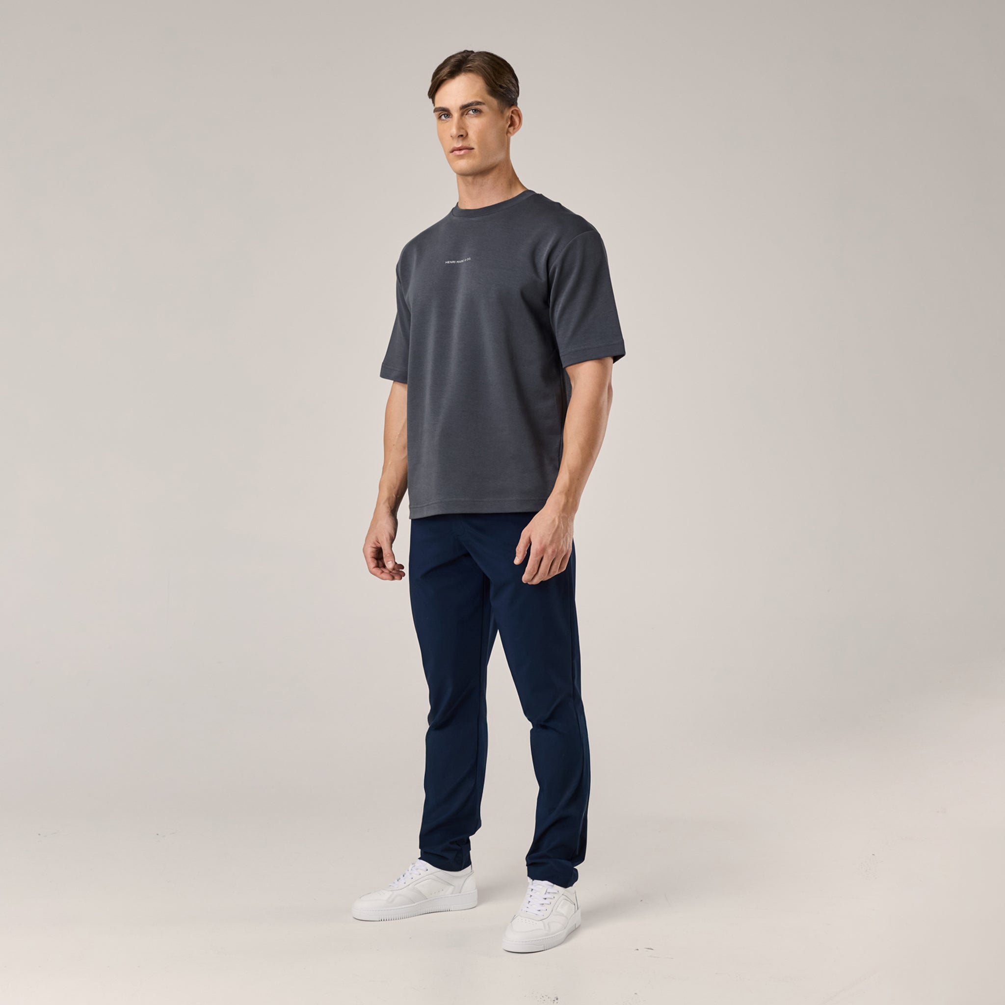 Premium Logo Box Fit T-Shirt | Graphite