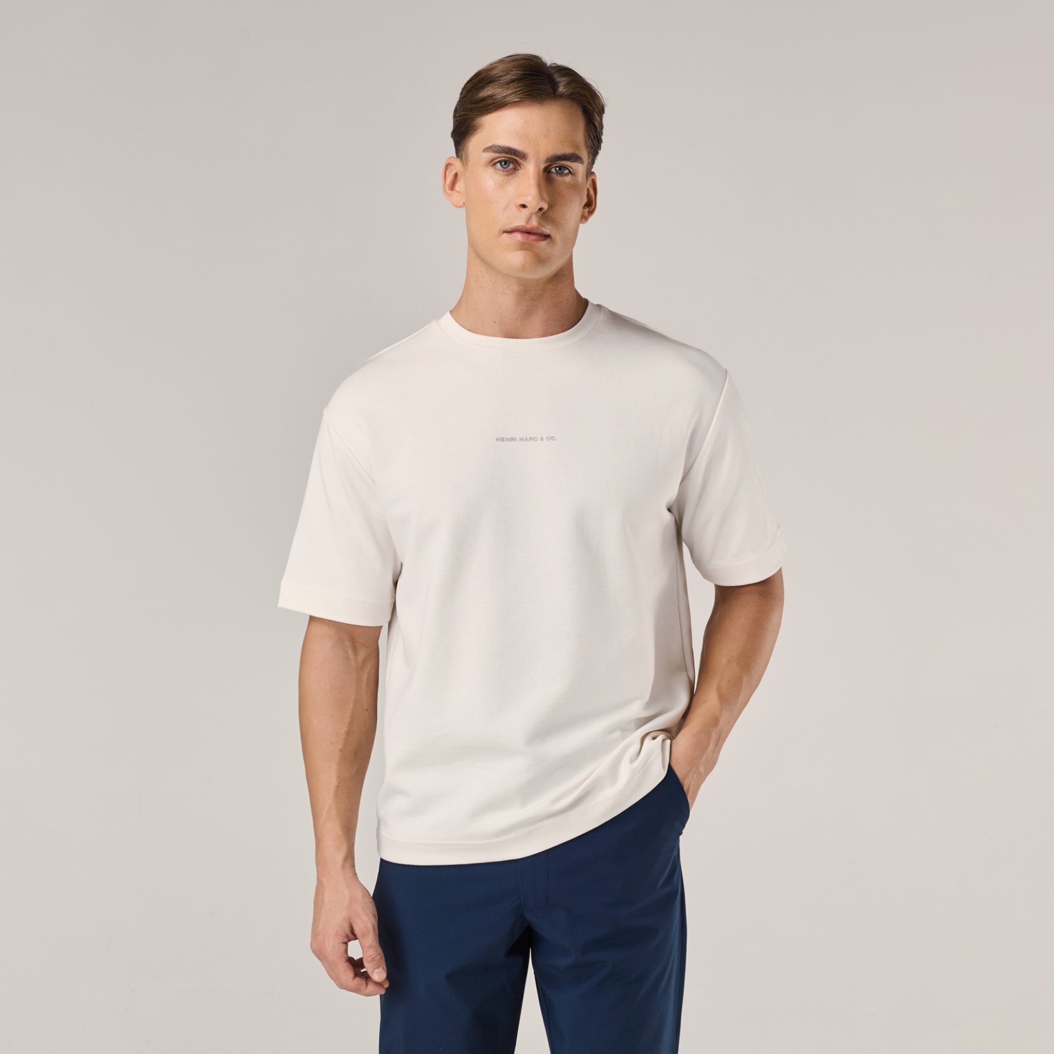 Premium Logo Box Fit T-Shirt | Off White