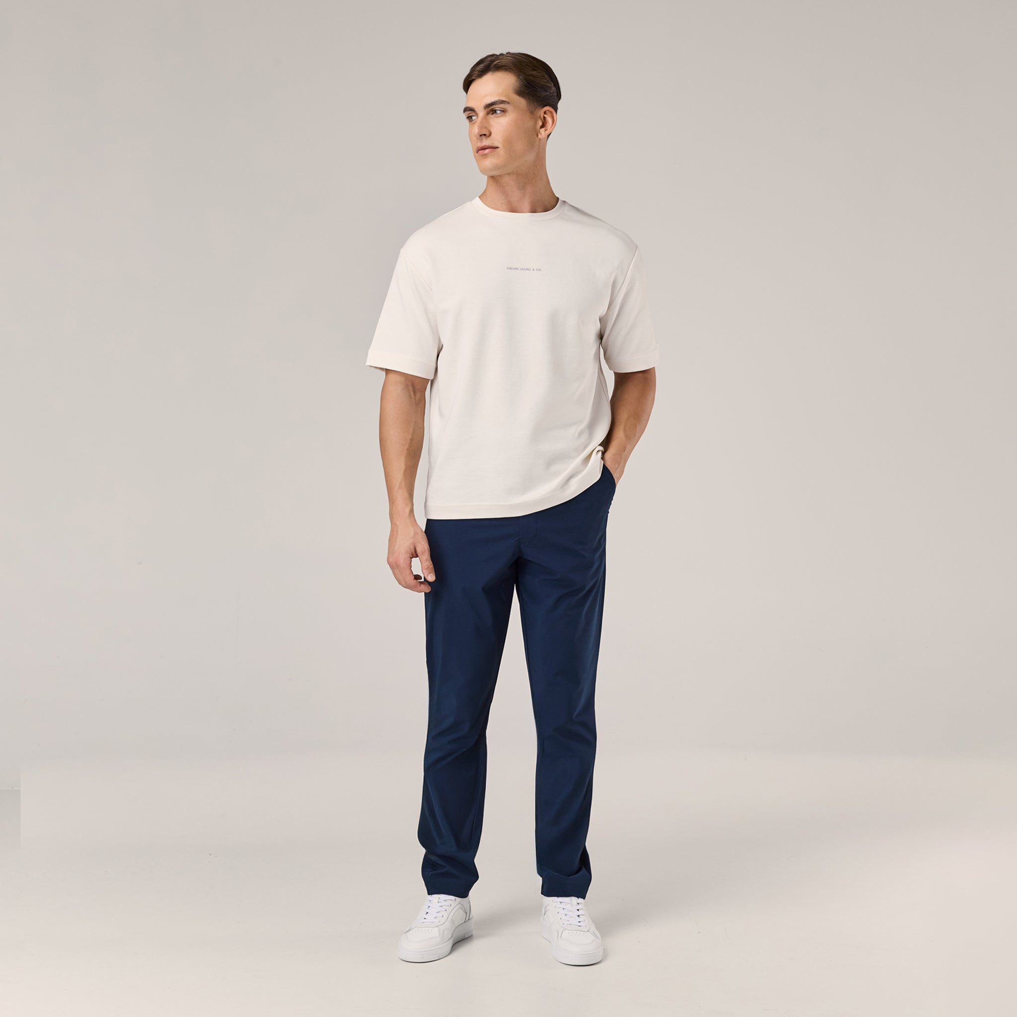 Premium Logo Box Fit T-Shirt | Off White