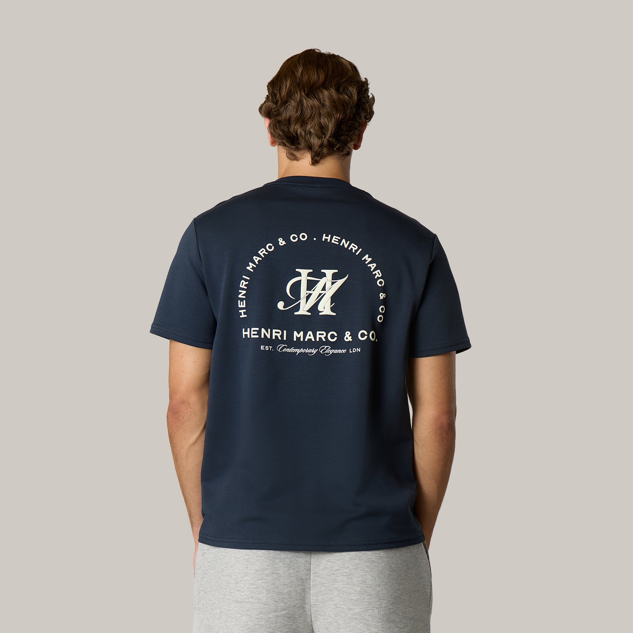 Monogram Arch T-Shirt | Navy