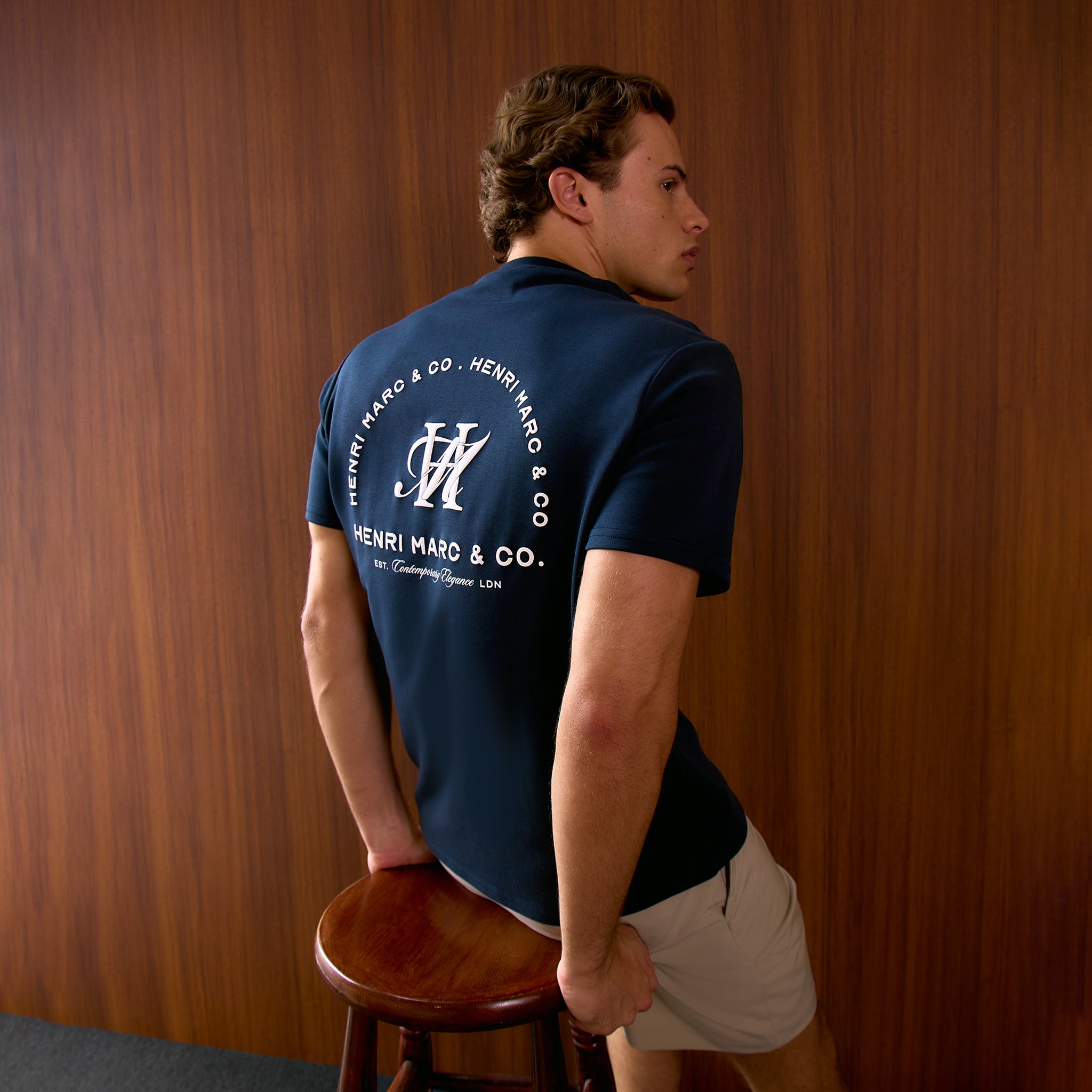 Monogram Arch T-Shirt | Navy