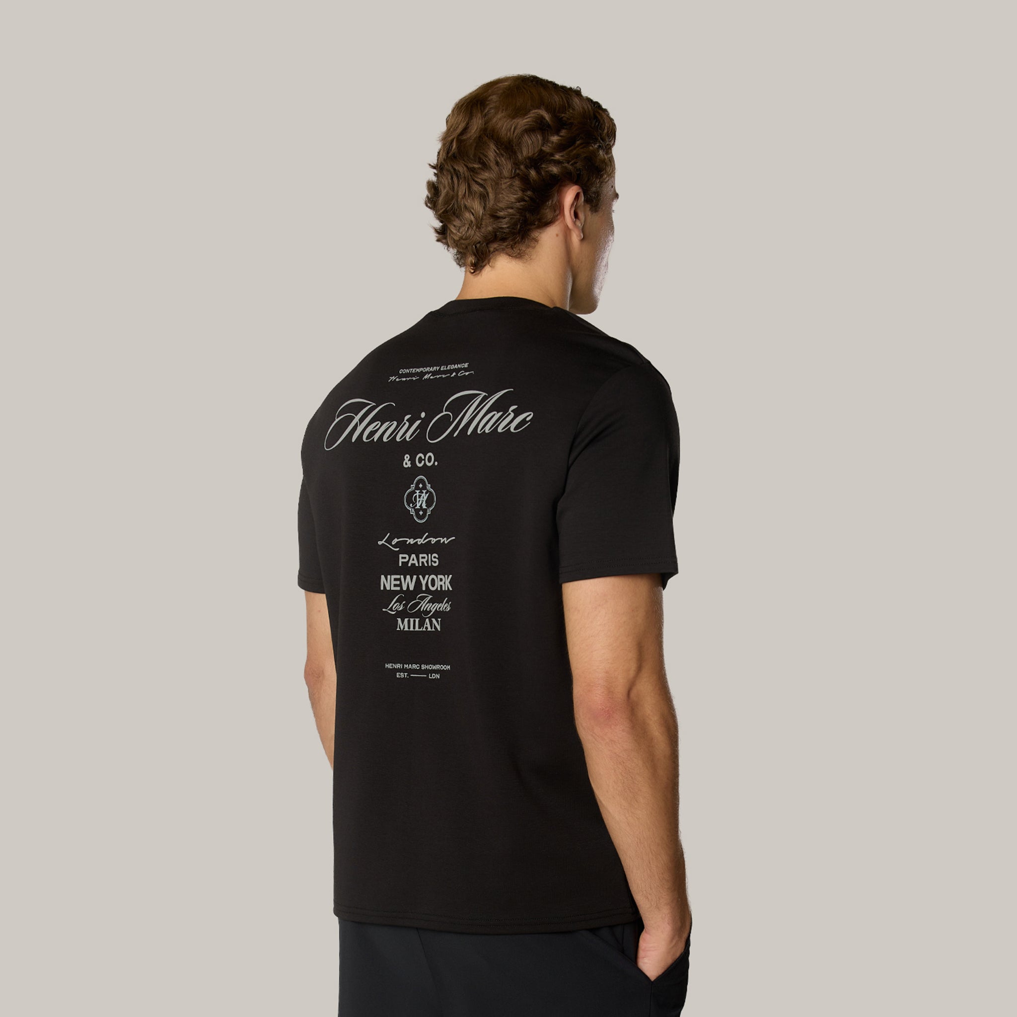 Stacked Script T-Shirt | Black